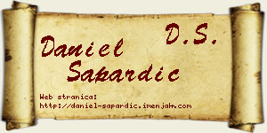 Daniel Sapardić vizit kartica